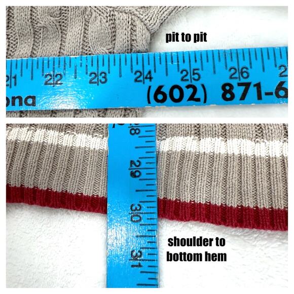 Vintage Gitano Off The Shoulder Cable Knit Sweater Y2K Women's 18/20 Foldover - Picture 8 of 8